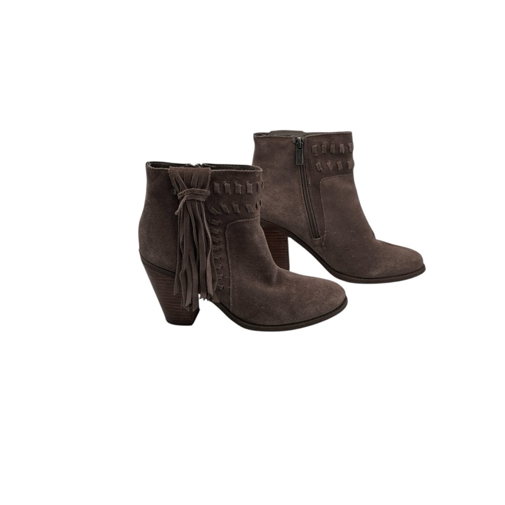 Jessica Simpson Brown Suede JP-Chassie Fringed Ankle Boots Size 7 Women’s
